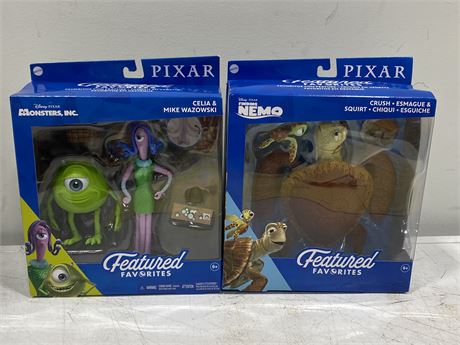 2 NEW PIXAR FEATURED FAVOURITES - MONSTERS INC & FINDING NEMO