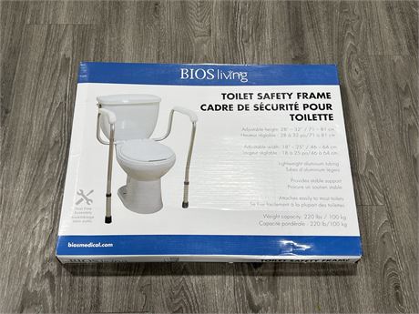 NEW TOILET SAFETY FRAME - SPECS IN PHOTOS