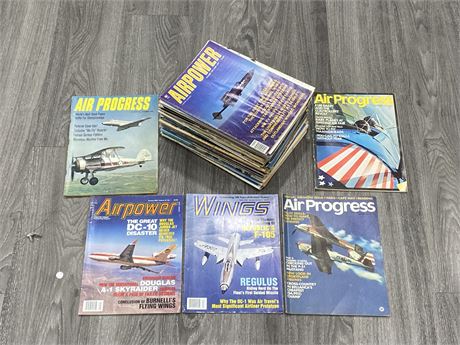 LARGE LOT OF VINTAGE AIRCRAFT MAGAZINES (MOSTLY 1960-‘70s)
