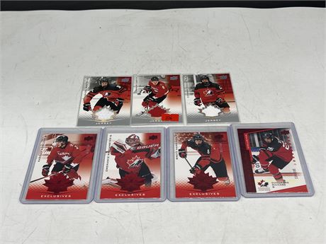 3 TEAM CANADA PATCH CARDS + #’d CARD & EXCLUSIVES
