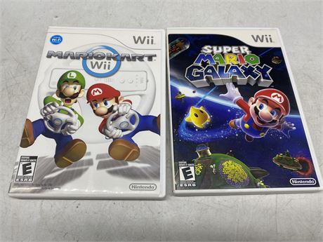 GOOD CONDITION MARIO KART & MARIO GALAXY WII COMPLETE WITH INSTRUCTIONS