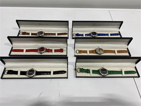 6 NEW WATCHES (All need batteries)