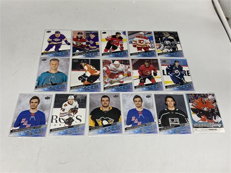 16 NHL YOUNG GUNS CARDS