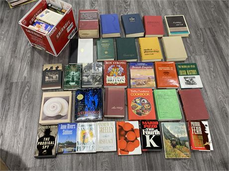 LARGE LOT OF MISC BOOKS - MOST HARDCOVER