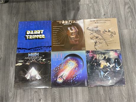 6 MISC RECORDS - CONDITION VARIES, MOST ARE SLIGHTLY SCRATCHED