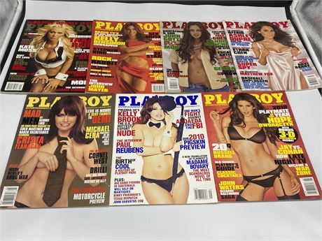 (7) 2010 PLAYBOY MAGS