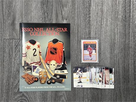 (80) 1988/89 ESSO NHL ALL STAR CARDS / UNUSED ALBUM + 1990 OPC CCP SET