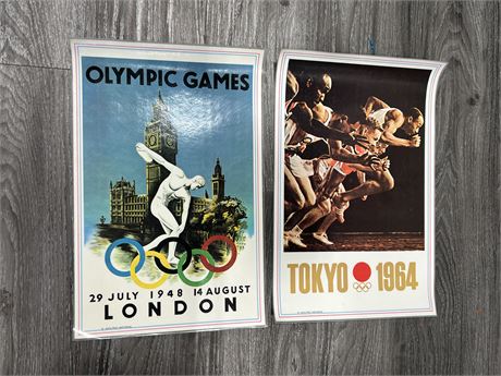 (2) 1972 MUNICH OLYMPIC POSTER OF EARLIER OLYMPICS