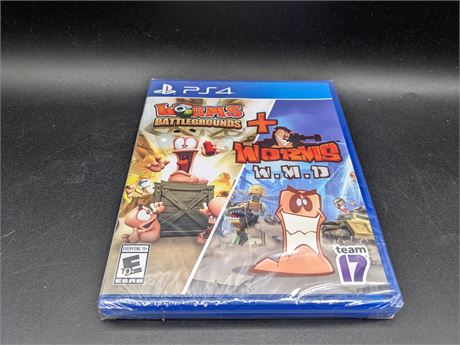 SEALED - WORMS BATTLEGROUNDS / WORMS W.M.D. - PS4