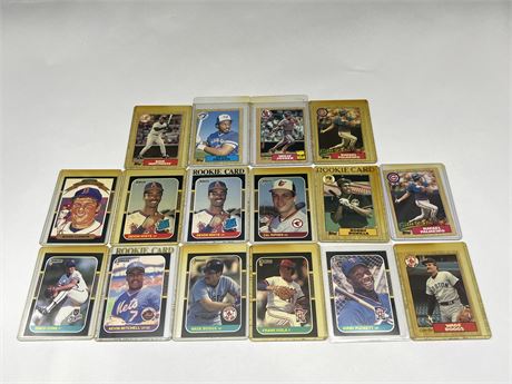 (16) MISC MLB CARDS - INCLUDES SOME ROOKIES