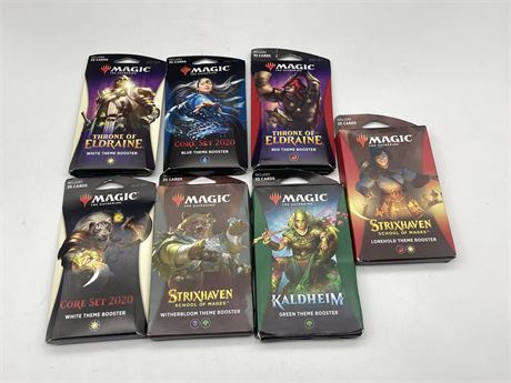 SEALED MAGIC THE GATHERING - 7 DIFFERENT THEME BOOSTERS