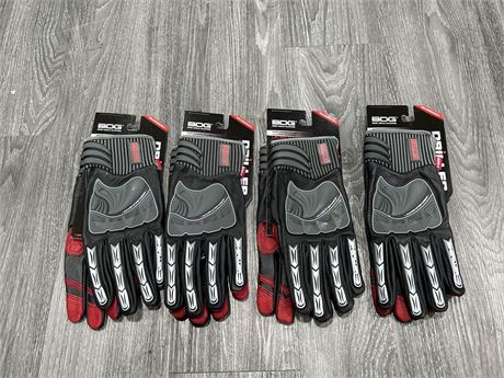 4 NEW PAIRS OF BDG DRILLER GLOVES SIZE XL