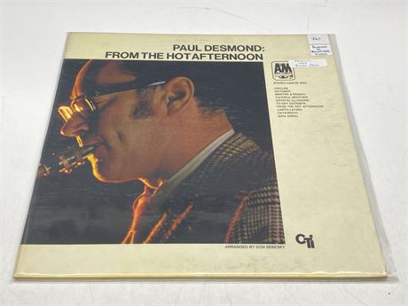 ORIGINAL 1969 PRESS PAUL DESMOND - FROM THE HOT AFTERNOON - VG+