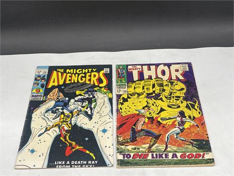 THE MIGHTY THOR & AVENGERS #139 & #64 (THOR IS LOW GRADE)