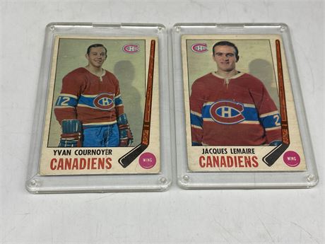 1969 OPC MONTREAL CANADIANS - JAQUES LEMAIRE & YVAN COURNOYER