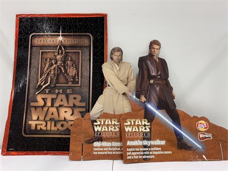 STAR WARS CUT OUTS & LARGE PUZZLE PICTURE