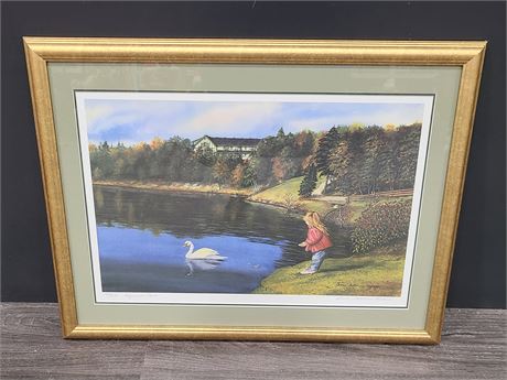 LOUISE COLBORNE ANDREWS SIGNED NUMBERED PRINT GEYNMILL POND (26"x20")