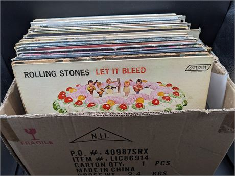 40 VINYL RECORDS - CONDITION VARIES (MOST SCRATCHED OR SLIGHTLY SCRATCHED)
