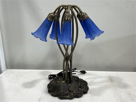 BRONZE TULIP LAMP (17”)