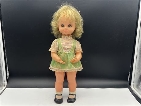 VINTAGE MUSICAL DOLL - 20” TALL