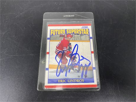 SIGNED ERIC LINDROS ROOKIE