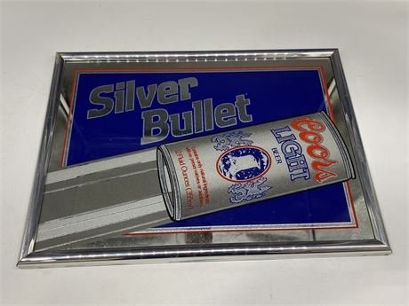 COORS LIGHT SILVER BULLET MIRROR / PICTURE (18”x13”)