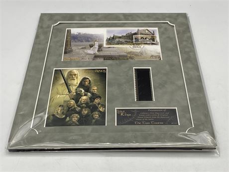 LORD OF THE RINGS 35MM FILMSTRIP DISPLAY W/NEW ZEALAND FIRST DAY COVER