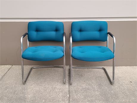 2 CANTILEVER STEELCASE CHAIRS (dated 1980)