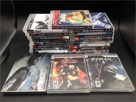 COLLECTION OF 20 PS3 GAMES - VERY GOOD CONDITION