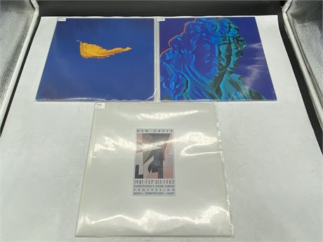 3 NEW ORDER RECORD SINGLES - EXCELLENT (E)
