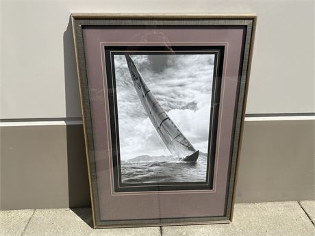LARGE FRAMED & MATTED SAILBOAT PHOTO (41”x59”)