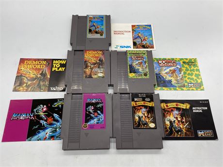5 NES GAMES W/MANUALS
