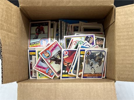 BOX OF 1980s NHL CARDS