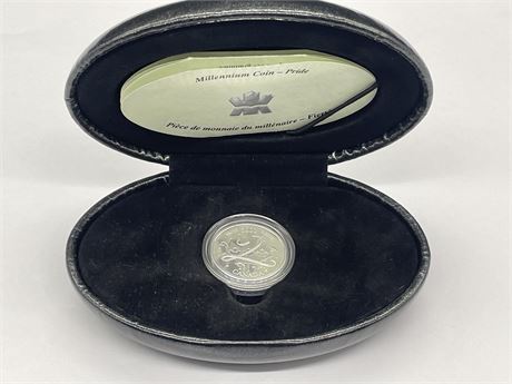 MILLENIUM STERLING SILVER PROOF COIN W/ CASE
