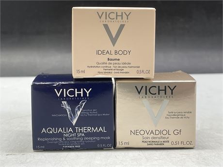 3 IN BOX VICHY SKIN CARE PRODUCTS