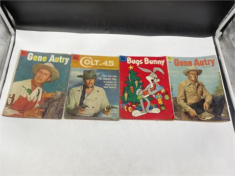 4 1950s VINTAGE DELL COMICS - 10 CENT COVERS