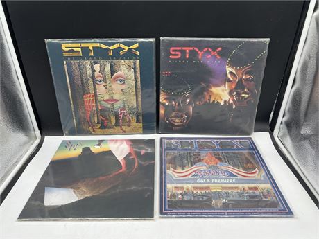 4 STYX RECORDS - EXCELLENT (E)
