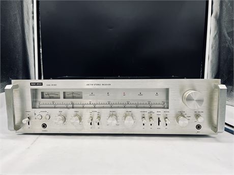 VINTAGE 1978 AUDIO REFLEX AR-800 POWERFUL 28LB RECEIVER MIC MIXING (LIGHTS UP)