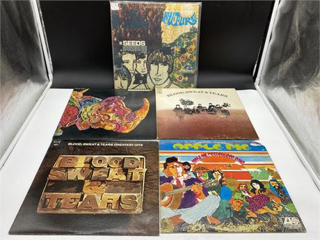 5 MISC. RECORDS - SOME RARE PSYCH ROCK + OTHERS - FAIR (F) - VG+