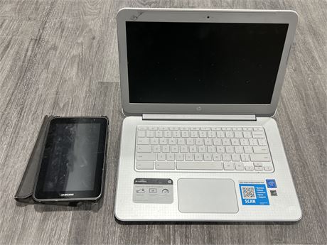 SAMSUNG TABLET & HP LAPTO FOR PARTS