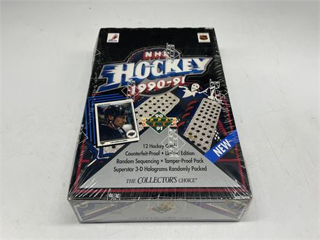 SEALED UD 1990-91 NHL HOCKEY BOX