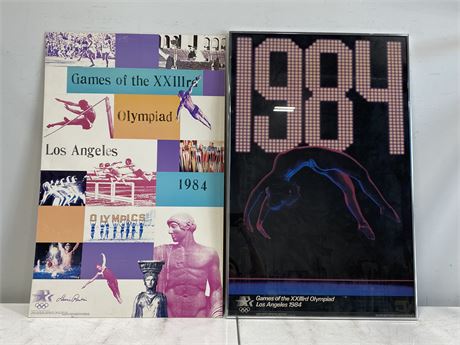 FRAMED / UNFRAMED 1984 L.A. OLYMPIC POSTERS (22”X34”)
