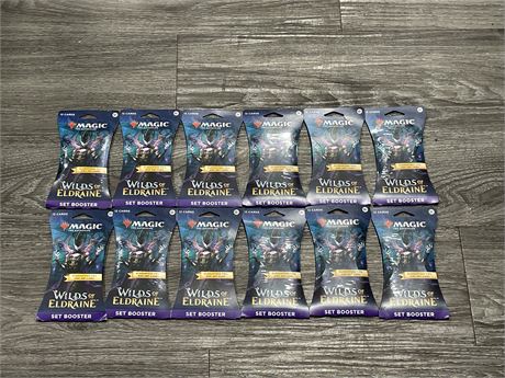 12 SEALED MAGIC THE GATHERING WILDS OF ELDRAINE BOOSTER PACKS