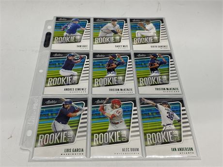 (9) 2021 MLB ROOKIE CARDS