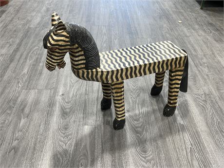 SMALL WOOD ZEBRA TABLE (28” wide)
