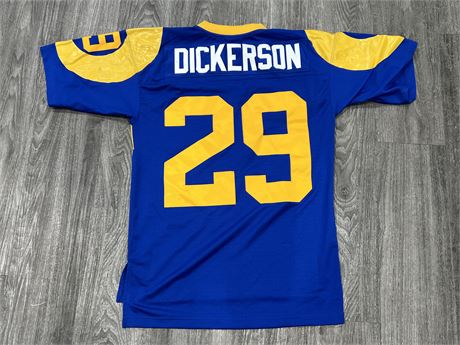 NEW WITH TAGS ERIC DICKERSON THROWBACK LA RAMS JERSEY SIZE M