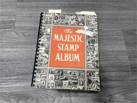VINTAGE STAMP BOOK WITH STAMPS