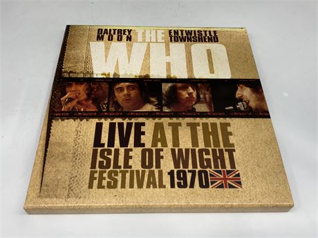 THE WHO LIVE AT THE ISLE OF WIGHT FESTIVAL 1970 VINYL BOX SET - MINT