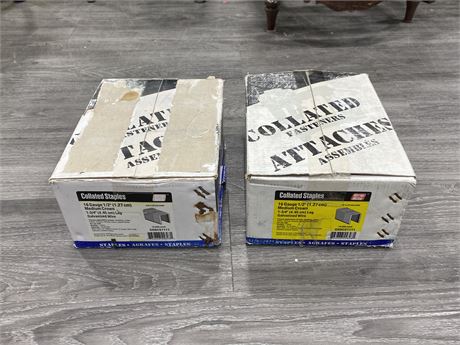 2 BOXES OF COLLATED STAPLES