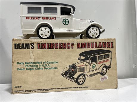BEAMS EMERGENCY AMBULANCE DECANTER (EMPTY) WITH BOX